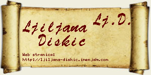 Ljiljana Diskić vizit kartica
